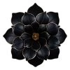 Black & Gold Metal Flower Wall Decor, 21" -Home Decor Shop black gold metal flower wall decor 21