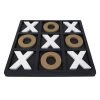 Black, Gold & White Tic Tac Toe Decor, 14" 2 Black, Gold & White Tic Tac Toe Decor, 14" -Home Decor Shop black gold white tic tac toe decor 14