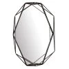 Black Metal Geo Oval Wall Mirror, 25x37 -Home Decor Shop black metal geo oval wall mirror 25x37 1