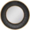 Black Metal Round Wall Mirror, 22" 1 Black Metal Round Wall Mirror, 22" -Home Decor Shop black metal round wall mirror 22