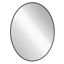 Black Oval Wall Mirror, 24x32