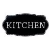 Black & White Kitchen Sign, 12x24 -Home Decor Shop black white kitchen sign 12x24 1