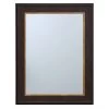 Brown With Gold Framed Wall Mirror, 22x28