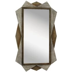 Brown Wood Gallery Wall Mirror, 29"