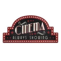 Cinema Flatbed Printed Cutout Wall Decor, 24x12