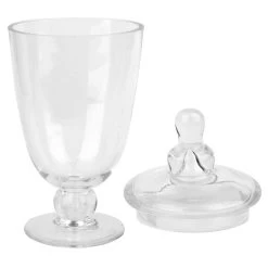 Clear Glass Apothecary Jar, 10.5" -Home Decor Shop clear glass apothecary jar 10.5 2