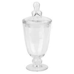 Clear Glass Apothecary Jar, 10.5"
