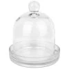 Clear Glass Cloche Tray, 12" 2 Clear Glass Cloche Tray, 12" -Home Decor Shop clear glass cloche tray 12