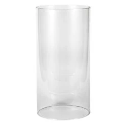 Clear Glass Open Ended Hurricane, 17"
