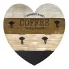 Coffee Heart-Shaped Wooden Hook Rack, 20" 1 Coffee Heart-Shaped Wooden Hook Rack, 20" -Home Decor Shop coffee heart shaped wooden hook rack 20