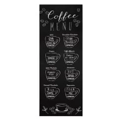 Coffee Menu Wall Art, 12x32