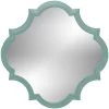 Crest Turquoise Framed Wall Mirror, 14" -Home Decor Shop crest turquoise framed wall mirror 14