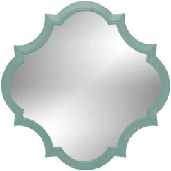 Crest Turquoise Framed Wall Mirror, 14"