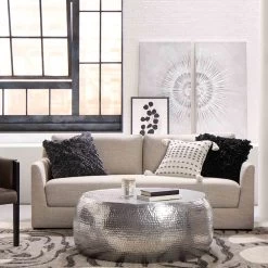 Crosby St 2-Piece Textured Silver Starburst Canvas Wall Art, 24x48 -Home Decor Shop crosby st 2 piece textured silver starburst canvas wall art 24x48 6