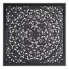 Crosby St Black Faux Wood Carved Wall Art, 36"