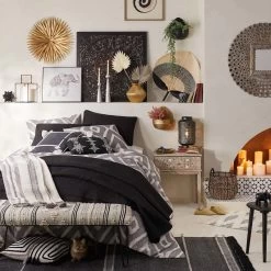 Crosby St Black Faux Wood Carved Wall Art, 36" -Home Decor Shop crosby st black faux wood carved wall art 36 2