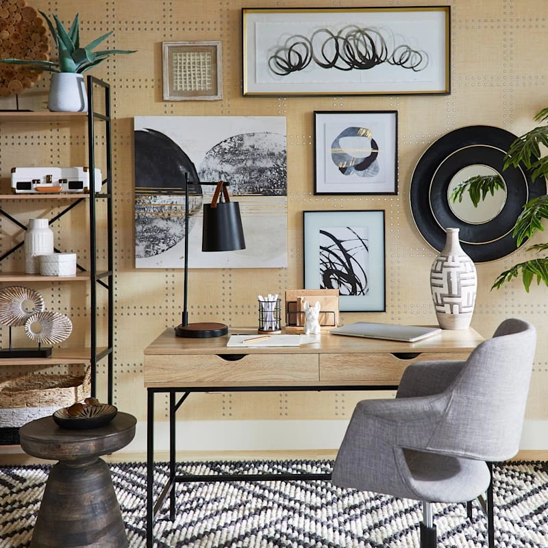 Crosby St Black Foiled Abstract Canvas Wall Art, 30" 3 Crosby St Black Foiled Abstract Canvas Wall Art, 30"