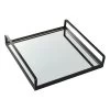 Crosby St Black Metal Mirrored Decorative Tray, 13" -Home Decor Shop crosby st black metal mirrored decorative tray 13