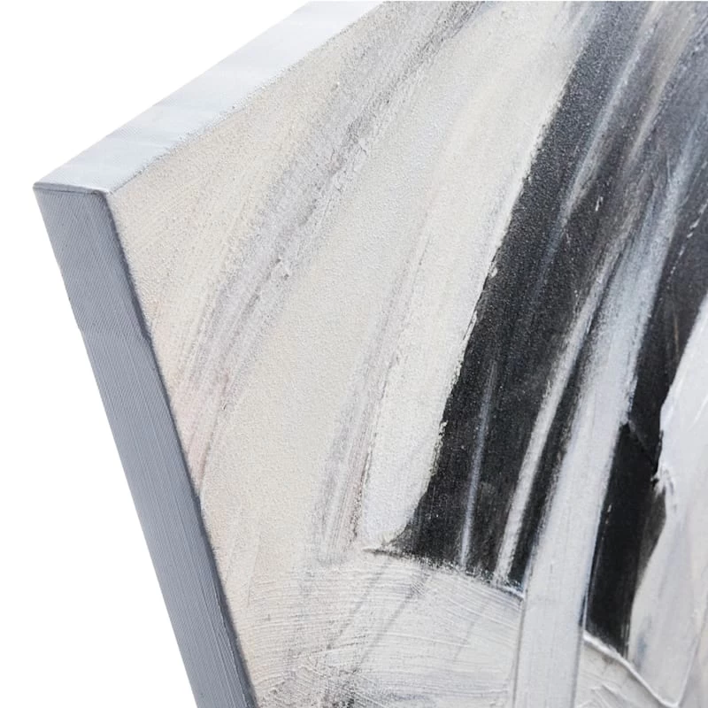 Crosby St Black & White Abstract Hand Canvas Wall Art, 35x48 5 Crosby St Black & White Abstract Hand Canvas Wall Art, 35x48 - Image 3