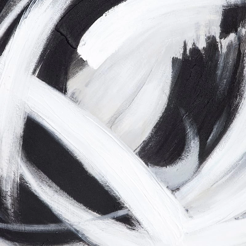 Crosby St Black & White Abstract Hand Canvas Wall Art, 35x48 8 Crosby St Black & White Abstract Hand Canvas Wall Art, 35x48 - Image 6