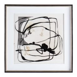 Crosby St Glass Framed Abstract Print Wall Art, 25"