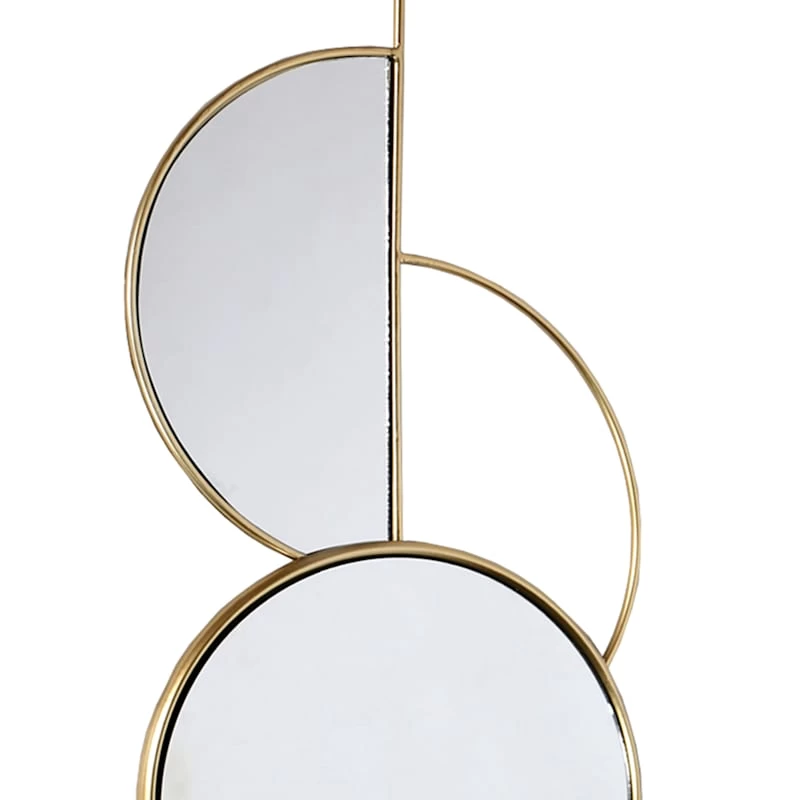 Crosby St Gold Modern Metal Wall Mirror, 13x41 4 Crosby St Gold Modern Metal Wall Mirror, 13x41 - Image 2