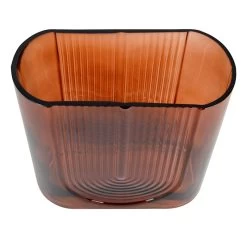 Crosby St Red Ribbed Glass Vase, 7" -Home Decor Shop crosby st red ribbed glass vase 7 2