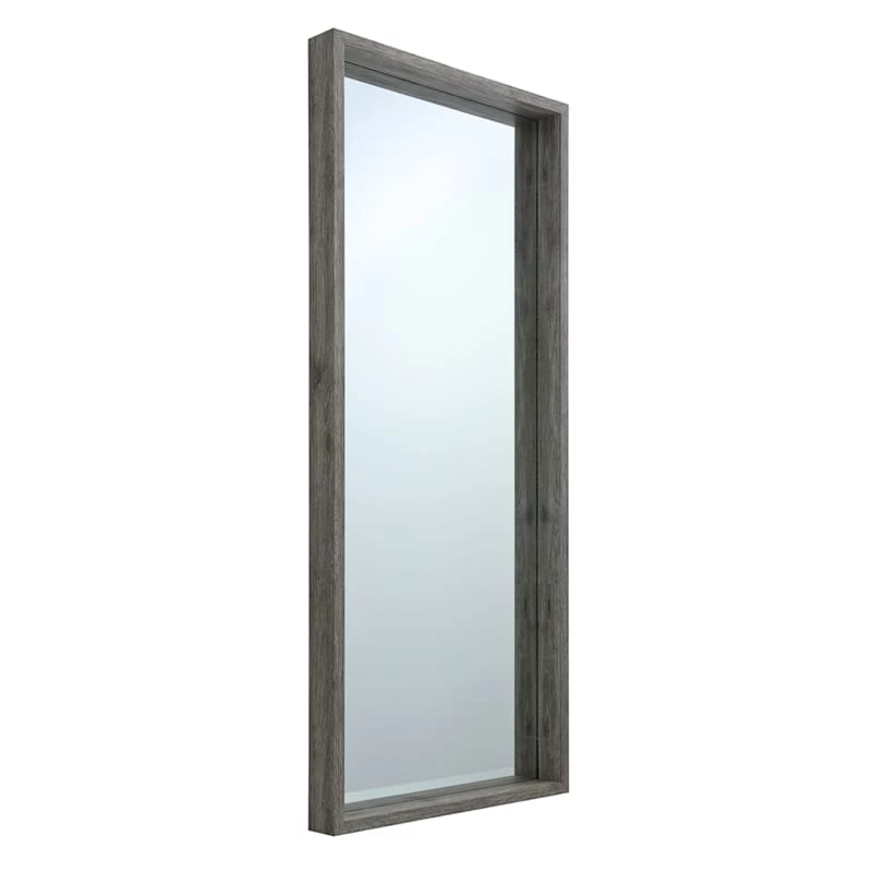 Dark Grey Wood Deep Frame Leaner Mirror, 24x58 4 Dark Grey Wood Deep Frame Leaner Mirror, 24x58 - Image 2