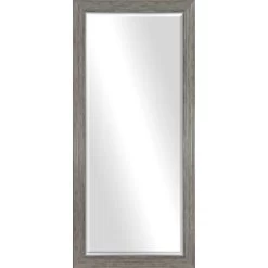 Distressed Gray Beveled Mirror, 29x63