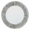Distressed Light Grey Wood Framed Round Wall Mirror, 20" -Home Decor Shop distressed light grey wood framed round wall mirror 20