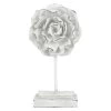Distressed White Flower Decor, 8" -Home Decor Shop distressed white flower decor 8