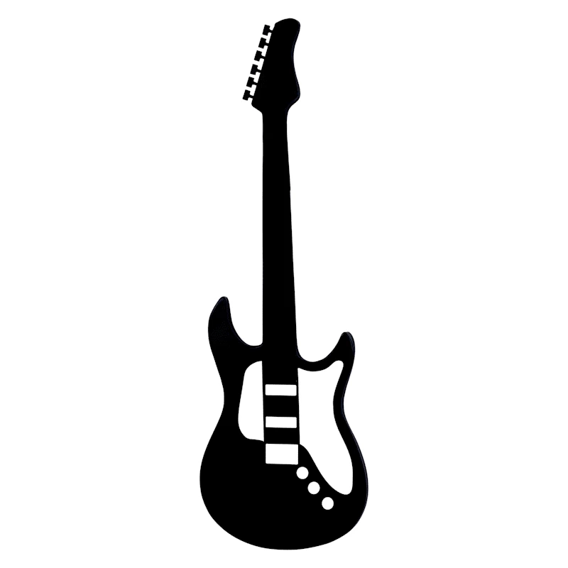 Electric Guitar Wall Art, 12x35 3 Electric Guitar Wall Art, 12x35