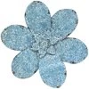 Embossed Blue Metal Flower Wall Decor, 16"