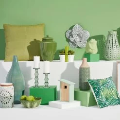 Embossed Green Metal Flower Wall Decor, 14" 7 Embossed Green Metal Flower Wall Decor, 14" -Home Decor Shop embossed green metal flower wall decor 14 2