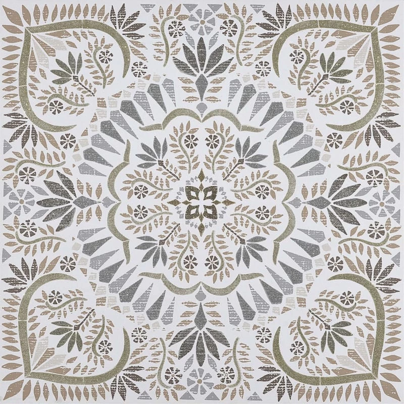 Embossed Metallic Medallion Canvas Wall Art, 39" 3 Embossed Metallic Medallion Canvas Wall Art, 39"