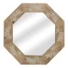 Etched Wood Octagon Wall Mirror, 28" -Home Decor Shop etched wood octagon wall mirror 28