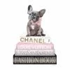 Fashion Bulldog Bookstack With Foil Canvas Wall Art, 12x16 -Home Decor Shop fashion bulldog bookstack with foil canvas wall art 12x16 1