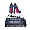 Fashion Heel Bookstack Canvas Wall Art, 18x24 1 Fashion Heel Bookstack Canvas Wall Art, 18x24 -Home Decor Shop fashion heel bookstack canvas wall art 18x24 1
