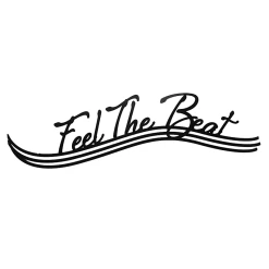 Feel The Beat Metal Wall Art, 10x36
