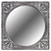 Fleur-de-lis Embossed Framed Wall Mirror, 12" -Home Decor Shop fleur de lis embossed framed wall mirror 12