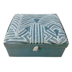 Found & Fable Blue Fabric Box, 4x7