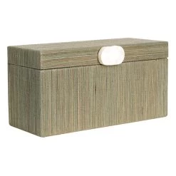 Found & Fable Blue Seagrass Woven Box, 11x4