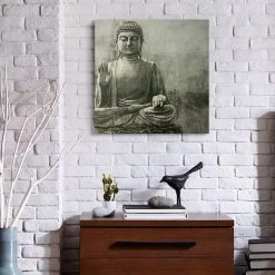 Found & Fable Buddha Canvas Wall Art, 24" -Home Decor Shop found fable buddha canvas wall art 24 2