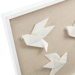 Found & Fable Glass Framed Cranes Print Wall Art, 18" -Home Decor Shop found fable glass framed cranes print wall art 18 2