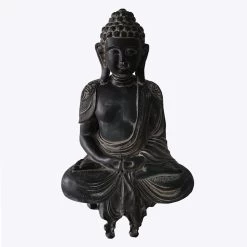 Found & Fable Grey Buddha Figurine, 16"