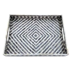 Found & Fable Natural Capiz Decorative Tray, 16x12