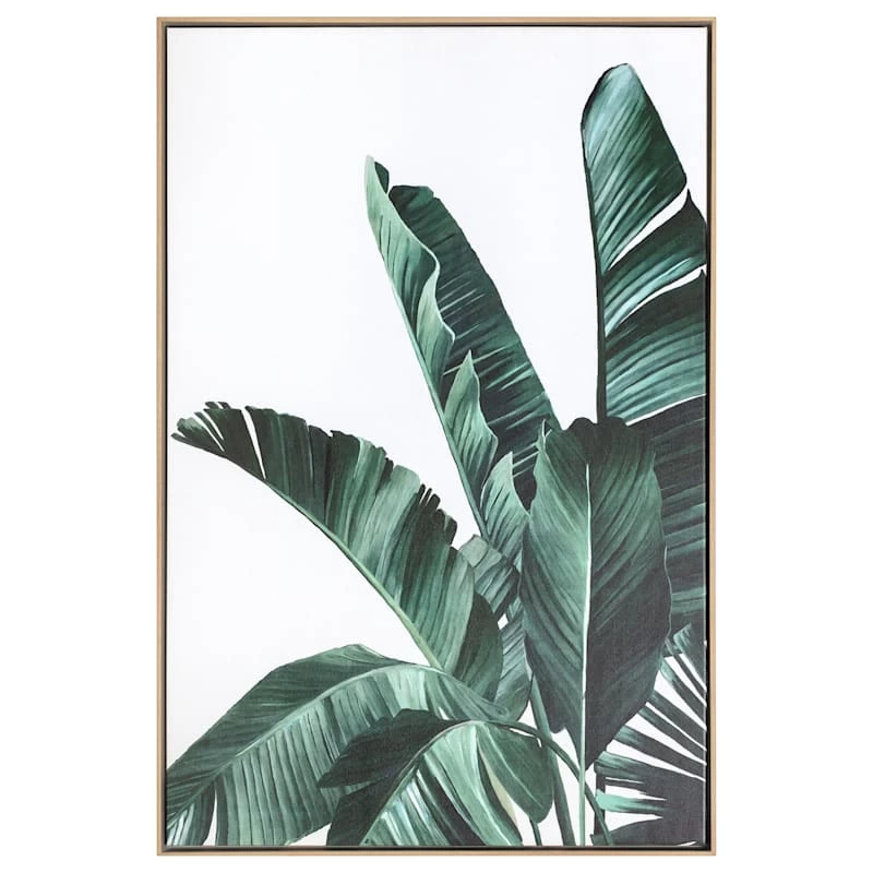 Framed Botanical Leaf Canvas Wall Art, 24x36 3 Framed Botanical Leaf Canvas Wall Art, 24x36