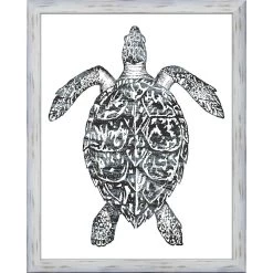 Framed Coast Turtle Wall Art, 22x28