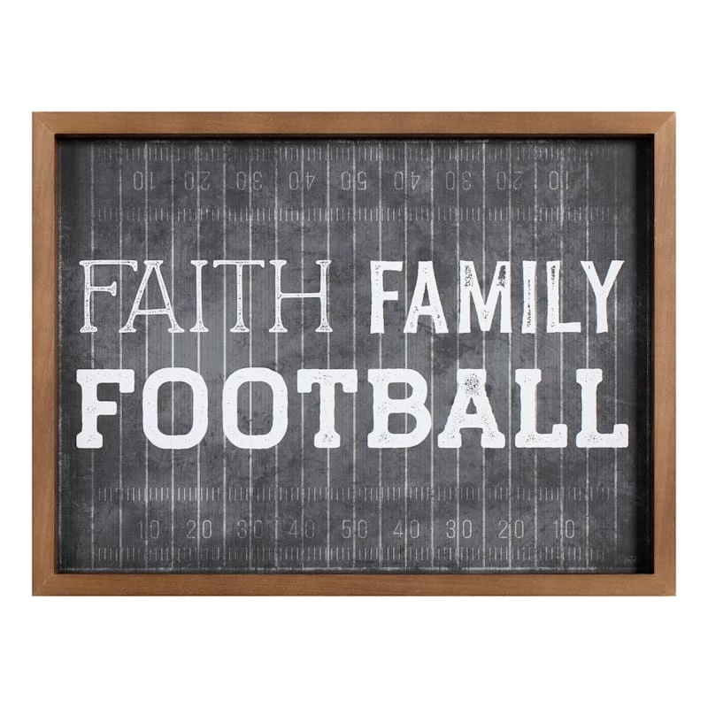 Framed Faith, Family, Football Wall Art, 16x12 3 Framed Faith, Family, Football Wall Art, 16x12