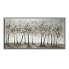 Framed Silver Trees Enhanced Canvas Wall Art, 28x56 -Home Decor Shop framed silver trees enhanced canvas wall art 28x56 1